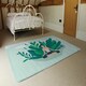 image 3 of Woman Meditating (Rug) Green | XL