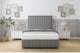 image 2 of Sloomy Pemberton Pewter Dumfries Divan Bed Base No Drawers With 54 Inch Floor Standing Headboard & 12 Inch Matching Footboard | Grey | Pewter | Super King | 1