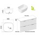 image 5 of Double Sink Bathroom Vanity Unit 1200mm Countertop Ribbed Textured Black Wall Hung Floating - Adel