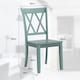 image 2 of COSTWAY Set of 2 Dining Chairs Wooden Armless Chairs Green