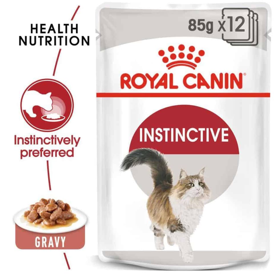 image 1 of Royal Canin Instinctive Adult in Gravy Wet Cat Food - 24 x 85 g (2 kg) | Multi | 24 x 85g | 1