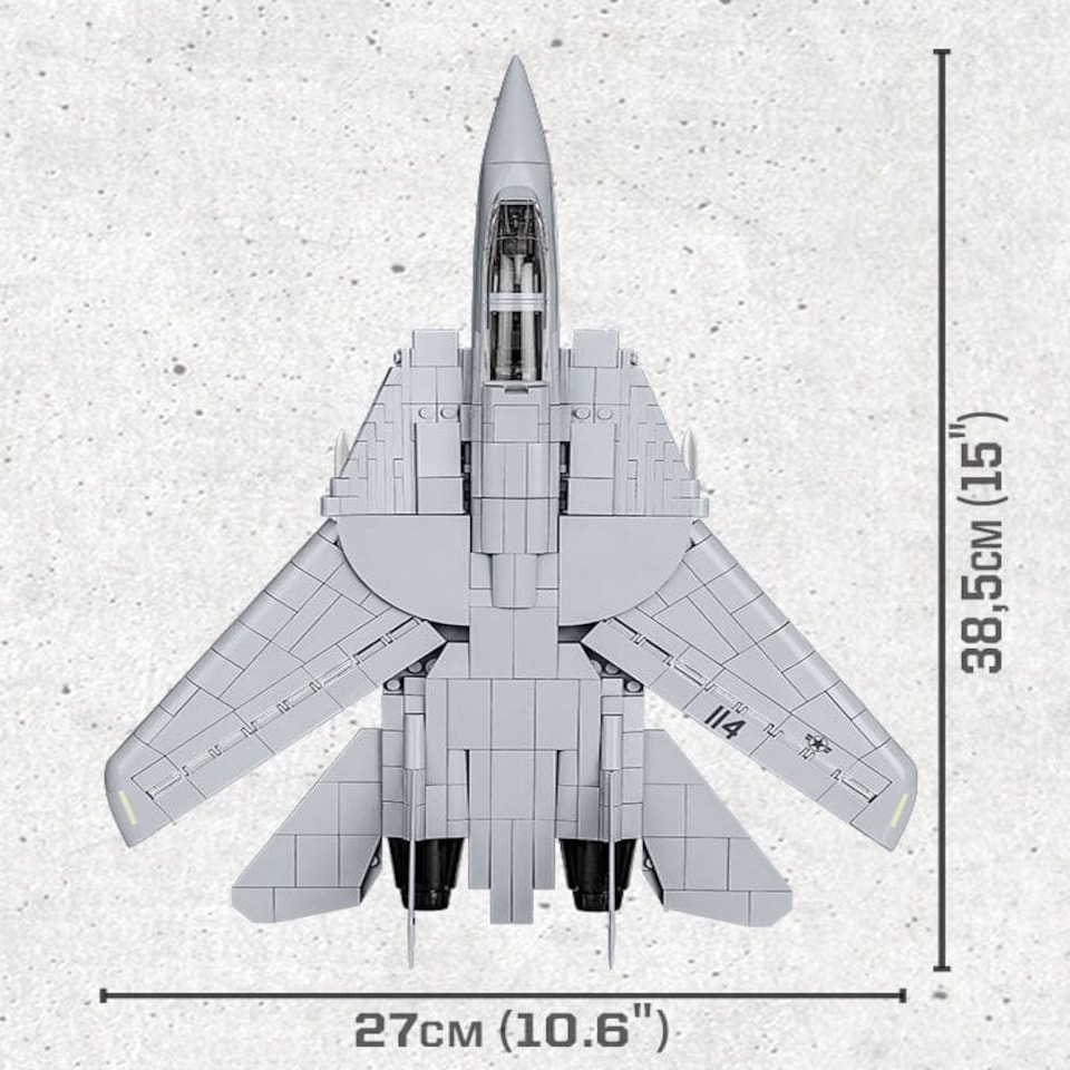 image 1 of F14 Tomcat Top Gun brick plane model - COBI 5811A - 757 bricks