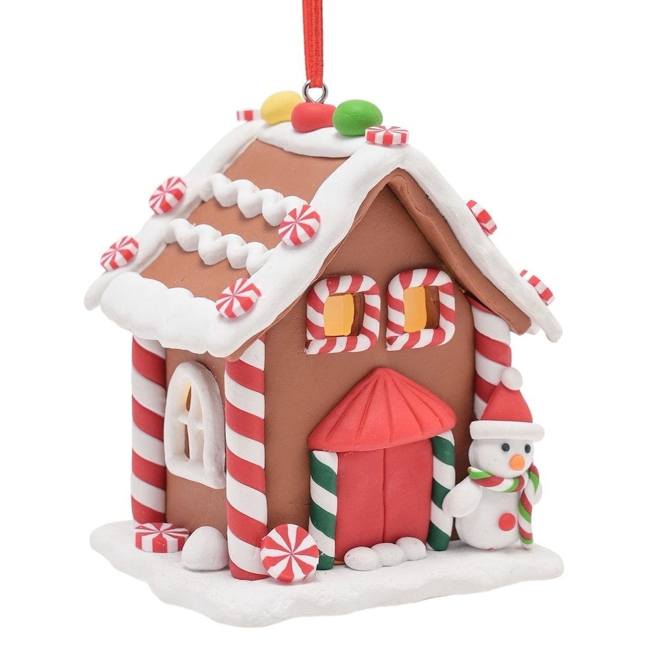 image 1 of Widdop Gifts Set of 2 Light Up Gingerbread House Christmas Decorations