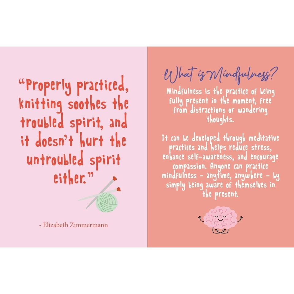 image 1 of Mindful Knits Book Embrace Mindfulness With Simple Knitting Patterns