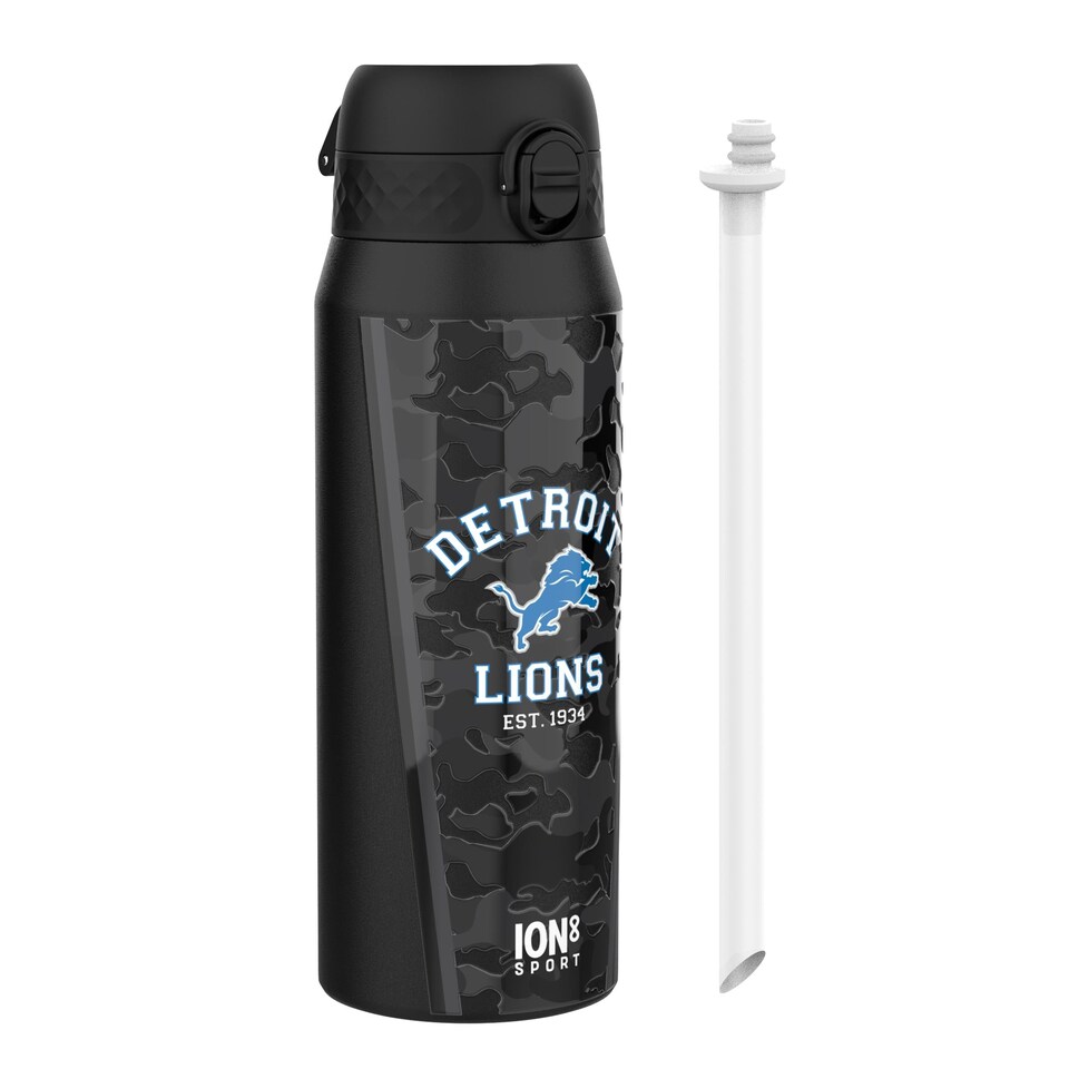 image 1 of NFL x Sports, Vacuum Insulated Steel Bottle, Series, 750ml (24oz) | Black | NFL Black Lions | One Size