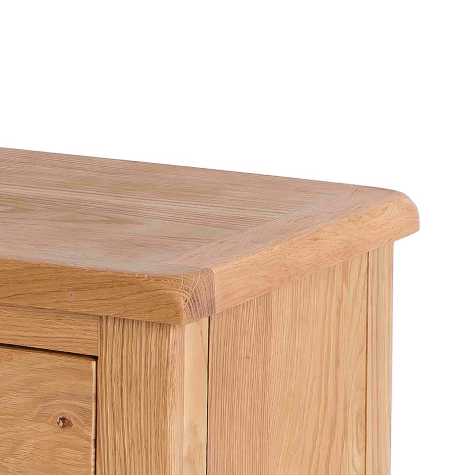 image 1 of Surrey Oak 140cm TV Unit - Fully Assembled By Roseland Furniture
