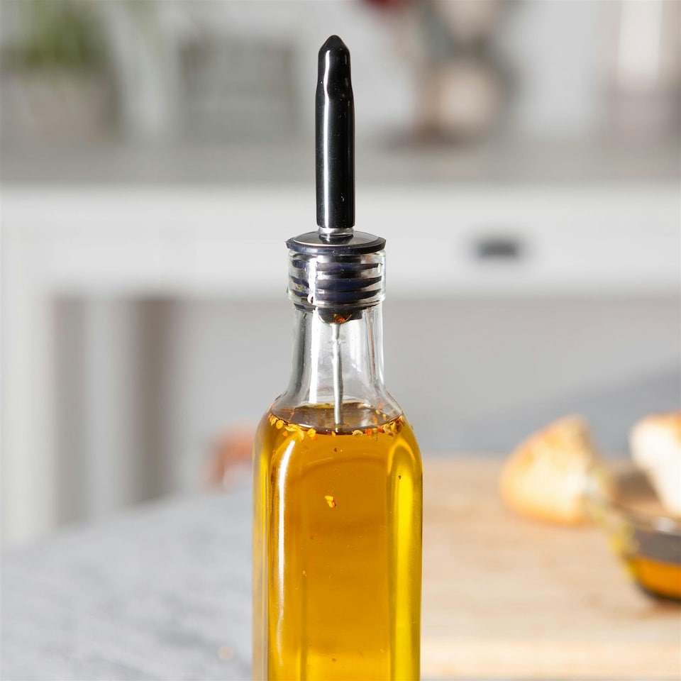 image 1 of Argon Tableware Olive Oil Pourer Bottle with Cork Lid - 250ml