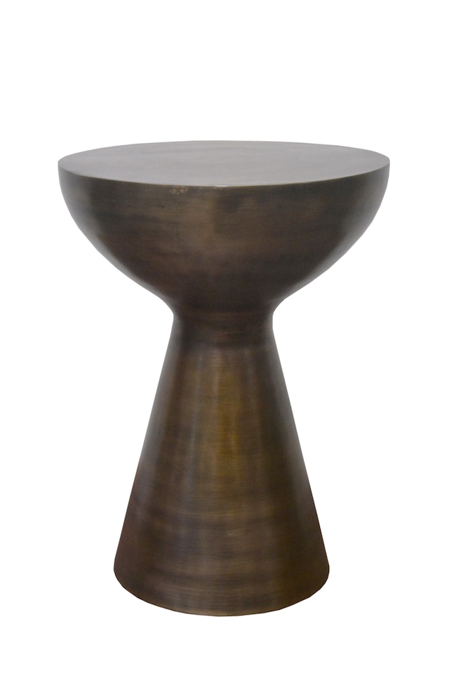 image 1 of Luna Metal Hand-Crafted Side Table,Antique Brass