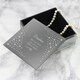 image 3 of Personalised Any Message Swirls & Hearts Diamante Glass Trinket Box
