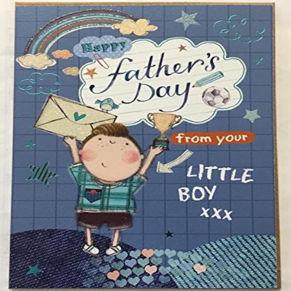 image 1 of HAPPY father`s Day from your LITTLE BOY (Son) xxx... Cute Greeting Card
