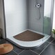 image 3 of Nicoman Quadrant Reversible Dual-Colour PVC Shower Mat - 60cm | Grey | Grey/Brown | Quadrant 60x60cm