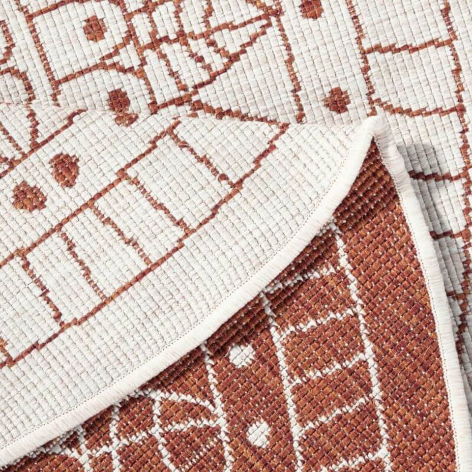 image 1 of The Rugs Porto Reversible Indoor Outdoor Rug Flatweave Polypropylene Design