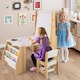 image 3 of COSTWAY Kids Art Table and Chair Set Multifunctional Kids Activity-Natural
