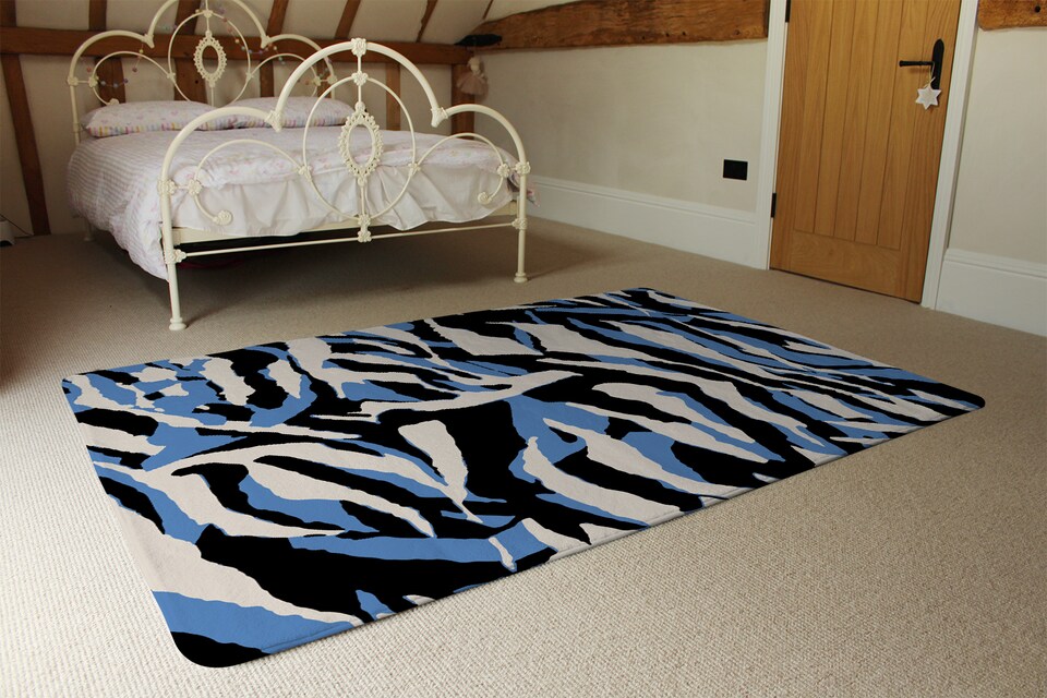 image 1 of Abstract Zebra Skin Rug | Multi