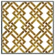 image 3 of Gold geometric chain (Picture Frame) Black | XS
