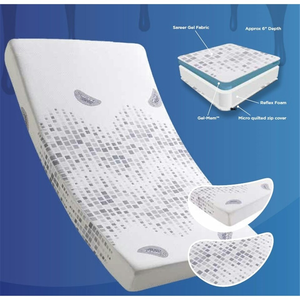image 1 of 5ft King Size Gel Memory Foam Mattress - (150cm)