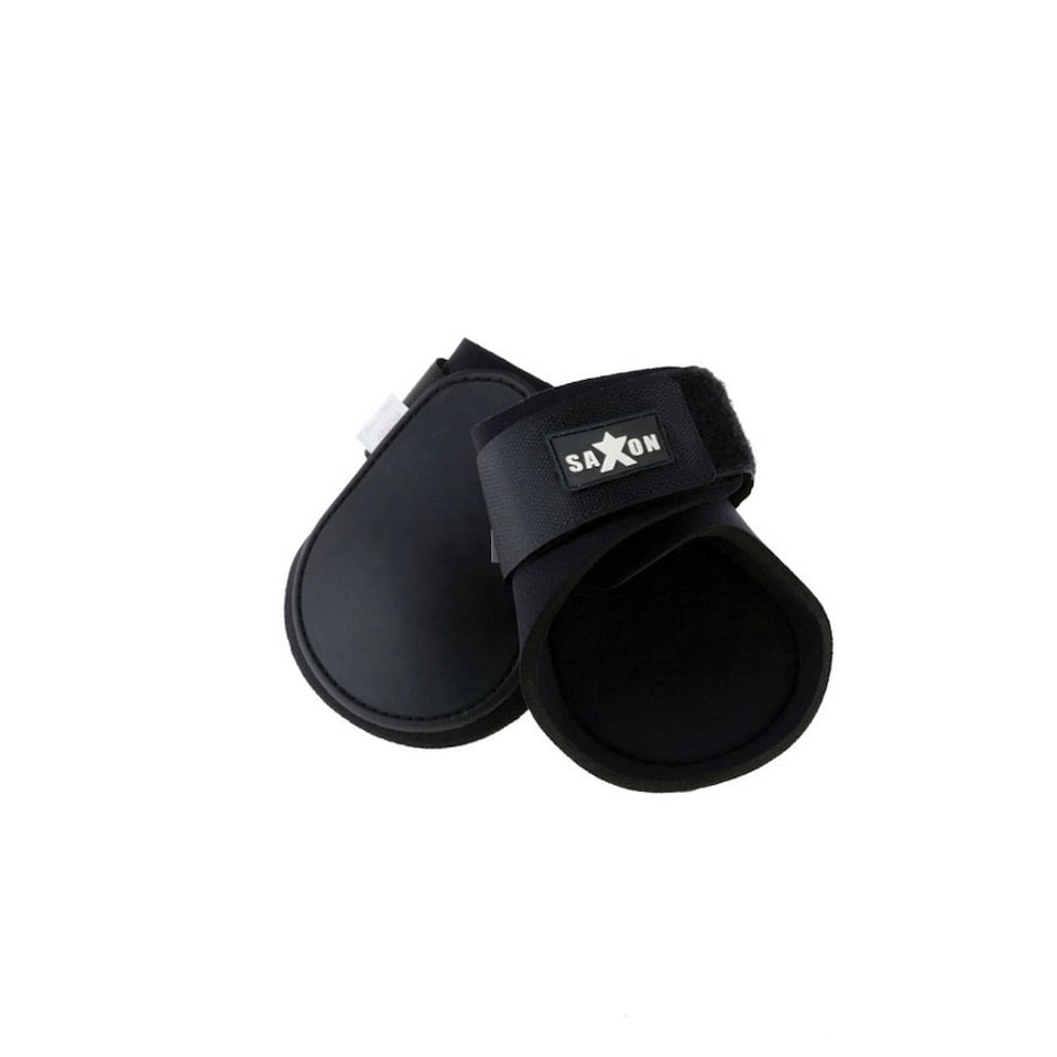 Saxon Contoured Fetlock Boots - Black/Black - Pony