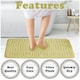 image 3 of VELVETIO Greek Bath Mat & Pedestal Mat Water Absorbent Non Slip Toilet Rugs Yellow | Lemon