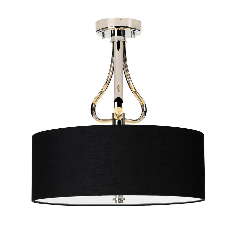 image 1 of Falmouth 3 Light Semi Flush Bathroom Ceiling Light Polished Chrome IP44, G9