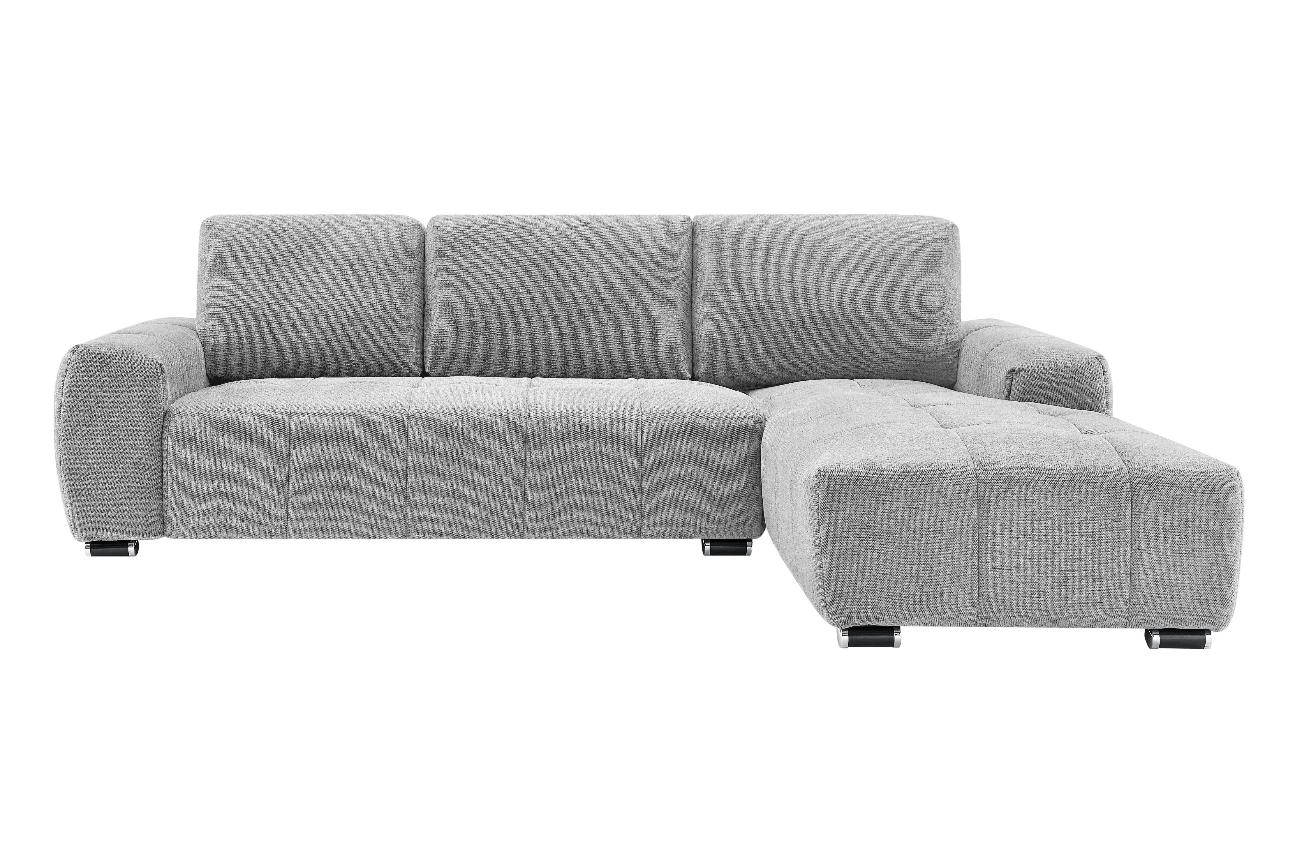 The Capri 3 Seater Corner Sofa in Grey, Silver or Beige Silver One Size
