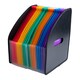 image 1 of A4 Portrait Desk Expander Black Cover with 23 Assorted Coloured Pockets