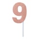image 3 of Bristol Novelty Diamond Number Cake Topper - Rose Gold - 8 Pink