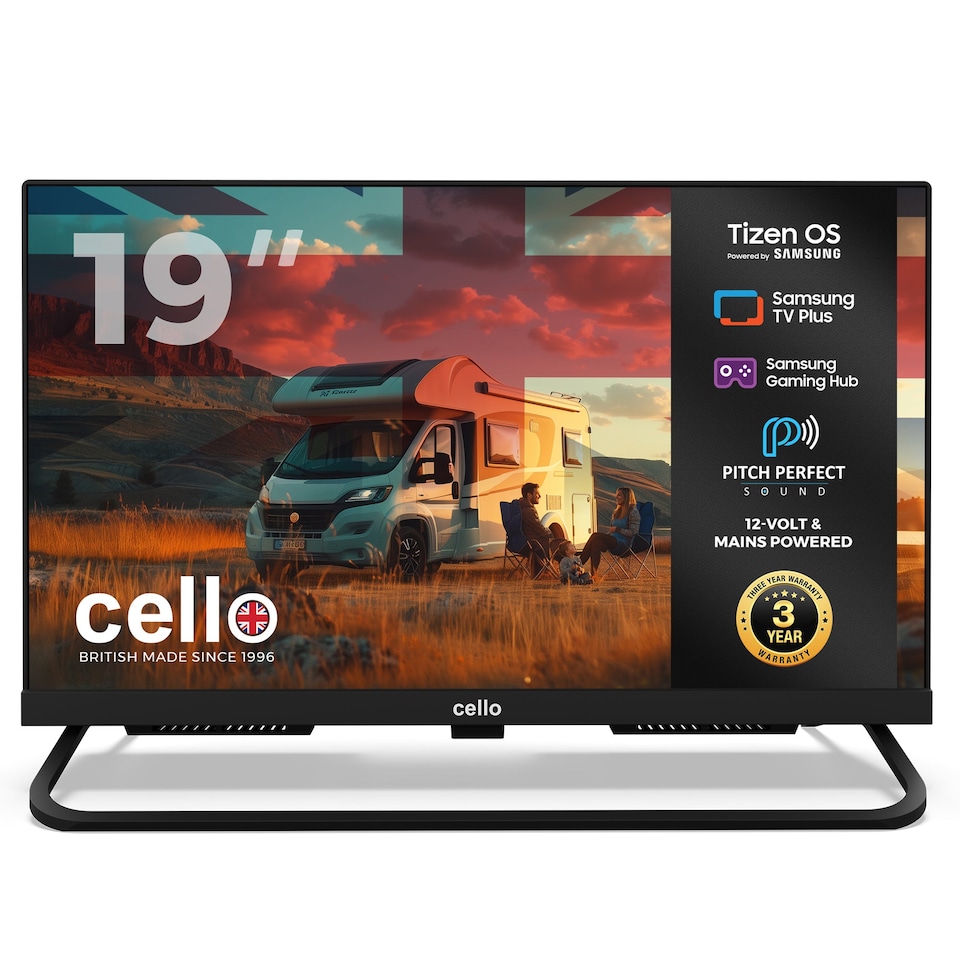 image 1 of Cello CTrav-19TZ 19" Smart Samsung Plus 12-Volt Traveller TV with Pitch Perfect Sound
