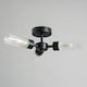 image 4 of BHS Kier Semi Flush Bathroom Ceiling Light | Black | Black