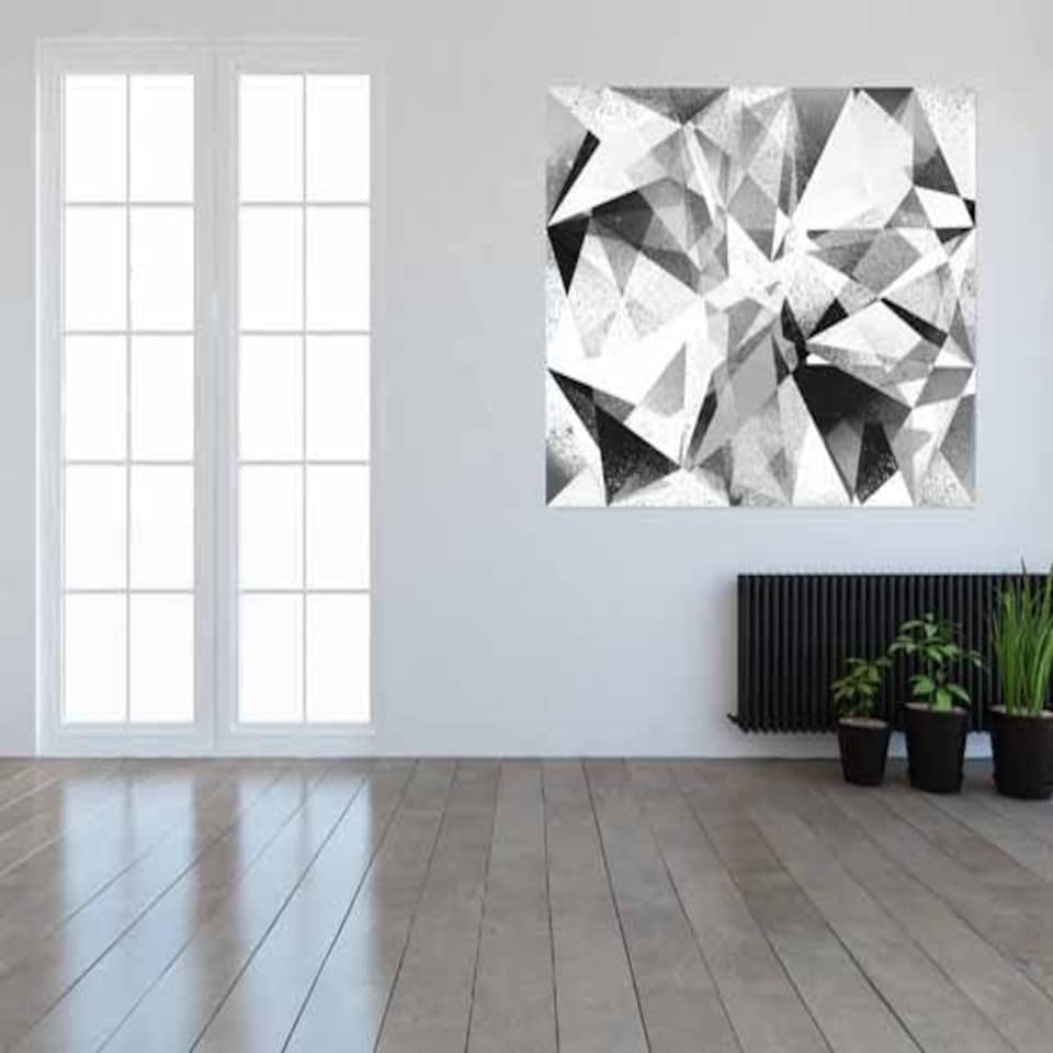 image 1 of Grunge geometric (Canvas Print) 76cm x 50cm