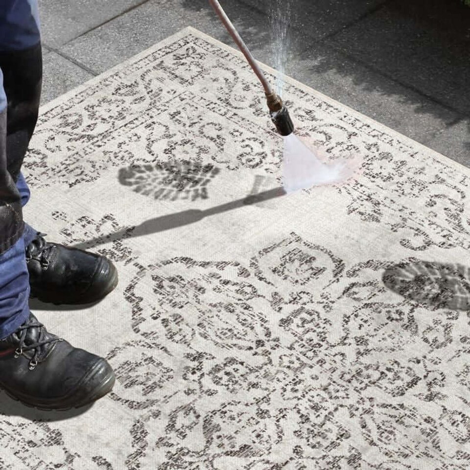 image 1 of The Rugs Indoor Outdoor Rug Tilos Vintage Oriental Polypropylene Durable