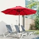 image 2 of Outsunny UPF 50+ Replacement Parasol Canopy Parasol Cover Replacement, Red