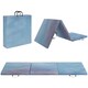 image 1 of HOMCOM 6FT Foldable Gymnastics Mat, Tri-Fold 2" Thick Crash Mat, Blue