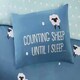 image 8 of Counting Sheep Cotton Duvet Cover Set Cover with Pillowcase Blue | Single