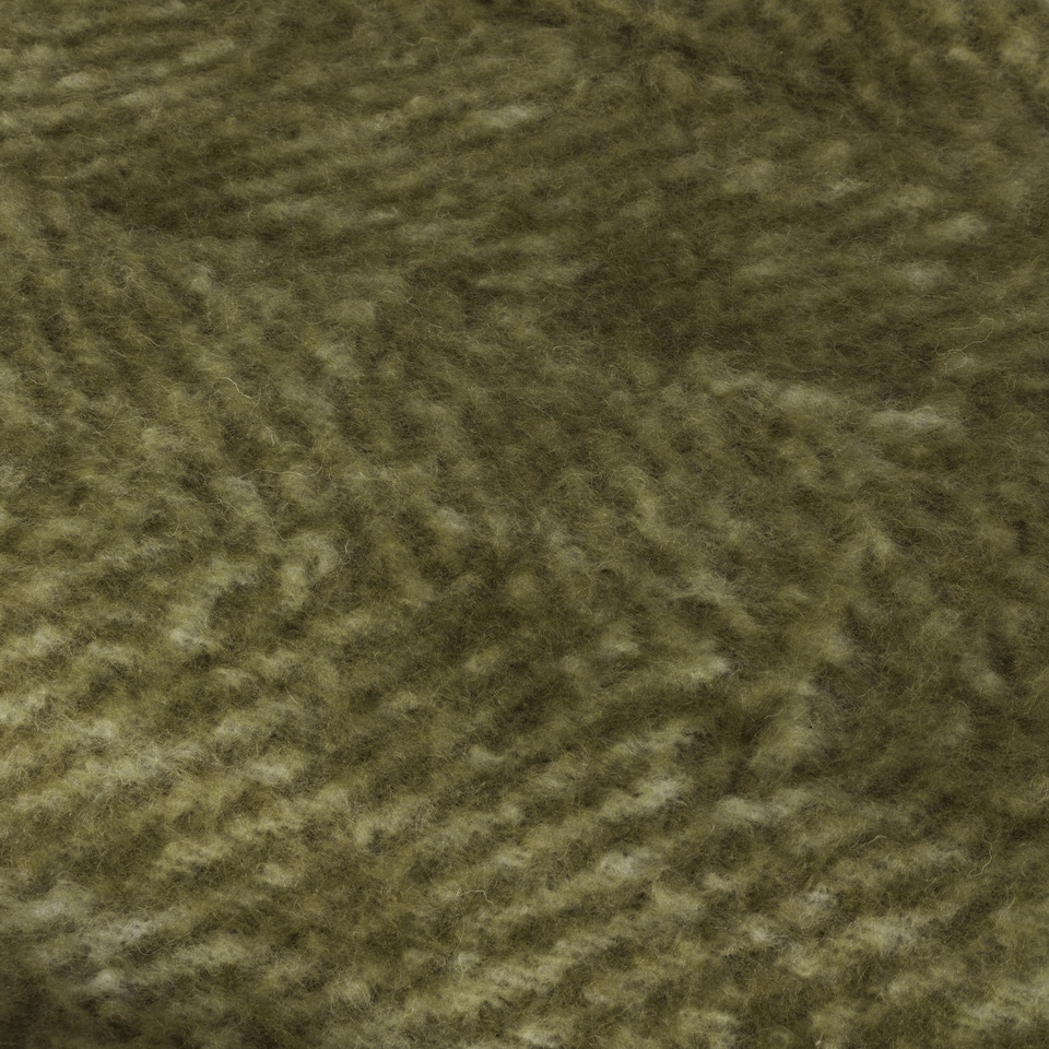 image 1 of Yard Rawton Ombre Herringbone Throw, Natural/Moss, 130 x 180cm