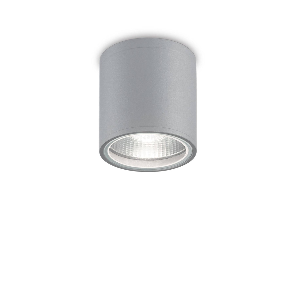 Gun 1 Light Round Surface Mounted Downlight Grey IP44