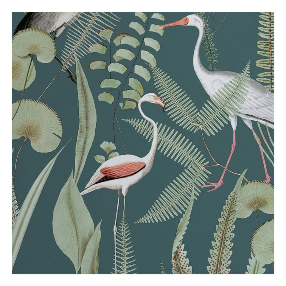 image 1 of Muriva Eden Collection Kivu Wallpaper - Green - 32.8ft x 20.9in | Green