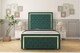 image 1 of Sloomy Sofia Gold Emerald Plush Bed Frame With 50" Upholstered Headboard 5' King