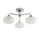 image 4 of ValueLights Amaia Polished Chrome IP44 Rated 3 Way Frosted Ribbed Glass Ceiling Light