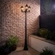 image 3 of ValueLights Mayfair 3 Way Black Outdoor Lamp Post Light | Black