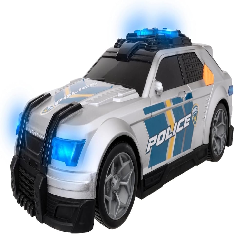 image 1 of Teamsterz Mighty Medium Police Interceptor Realistic Lights & Siren Sounds Toy Car
