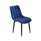 image 1 of Set of 6 Nova Modern Velvet Dining Chair Padded Seat Metal Legs (Blue)