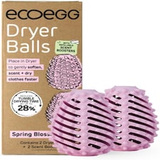 Ecoegg Dryer Balls | Spring Blossom | Reduces Drying Time | Tumble Dryer Balls Replacement | Freshens and Softens Clothes | Hypoallergenic | 2 Eggs | Scent Boosters