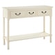 image 2 of Interiors by Premier Pearl White Console Table for Hallway, Pine Wood  Wood Table for Home Décor with 3 drawers White