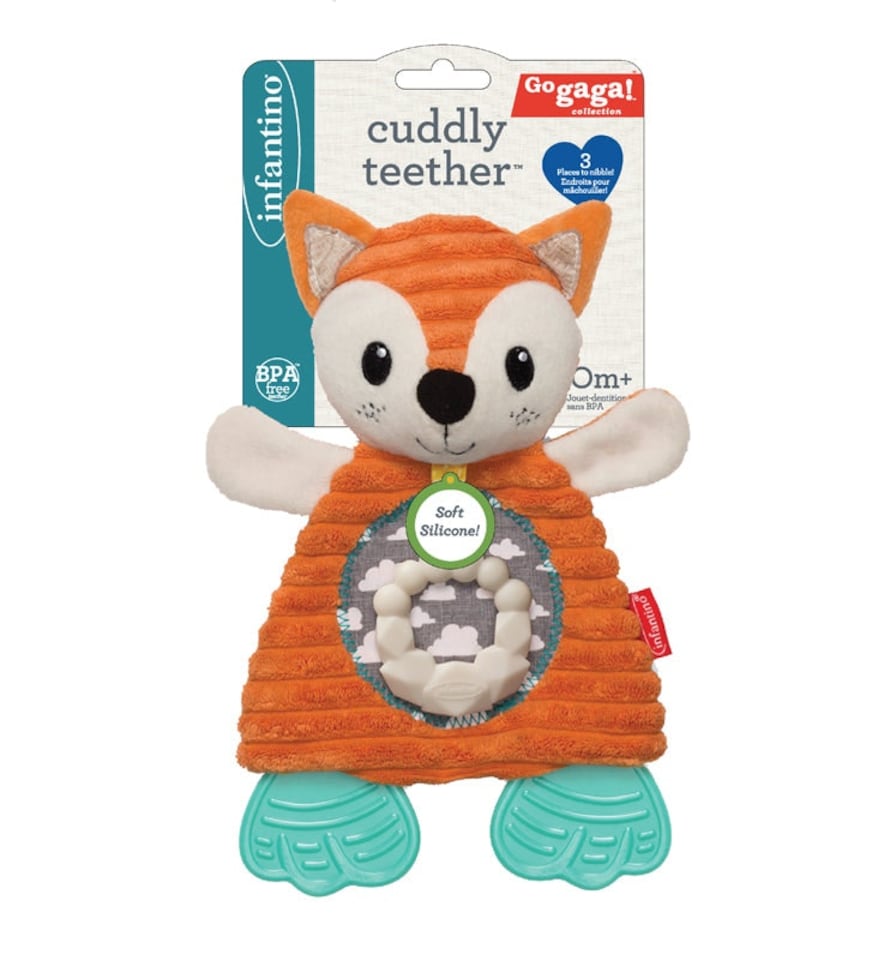 image 1 of Infantino Go Gaga Cuddly Teether (Fox)