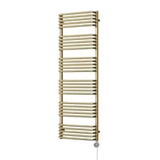 Crossmoor - Brushed Gold Electric Towel Rail H1533mm x W500mm 800w Thermostatic