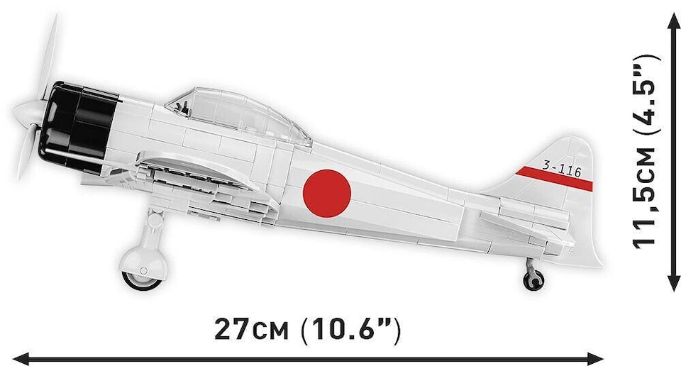 image 1 of Cobi 5729 World War II  Mitsubishi A6M2 Zero 347 pcs