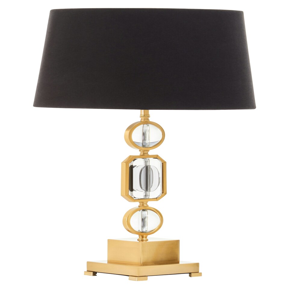 image 1 of Interiors by Premier Gold And Crystal Table Lamp Gold