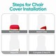 image 7 of 220GSM White Spandex Chair Cover Stretch Fabric, Premium Quality Slipcovers