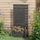 image 6 of Outsunny Raised Garden Bed with Trellis and Drainage Hole, Planter Box Black 
