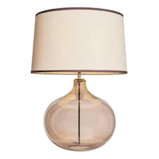 BHS Petrice Large Smoked Brown Glass Table Lamp